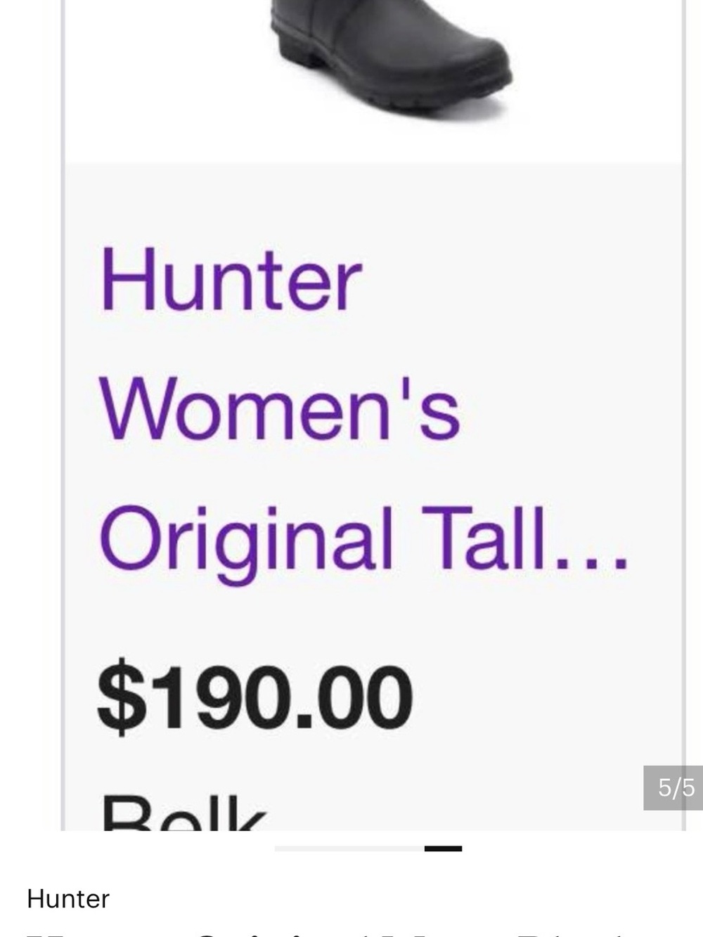 Boots - Hunter Tall Matte Black - Picture 5 of 12